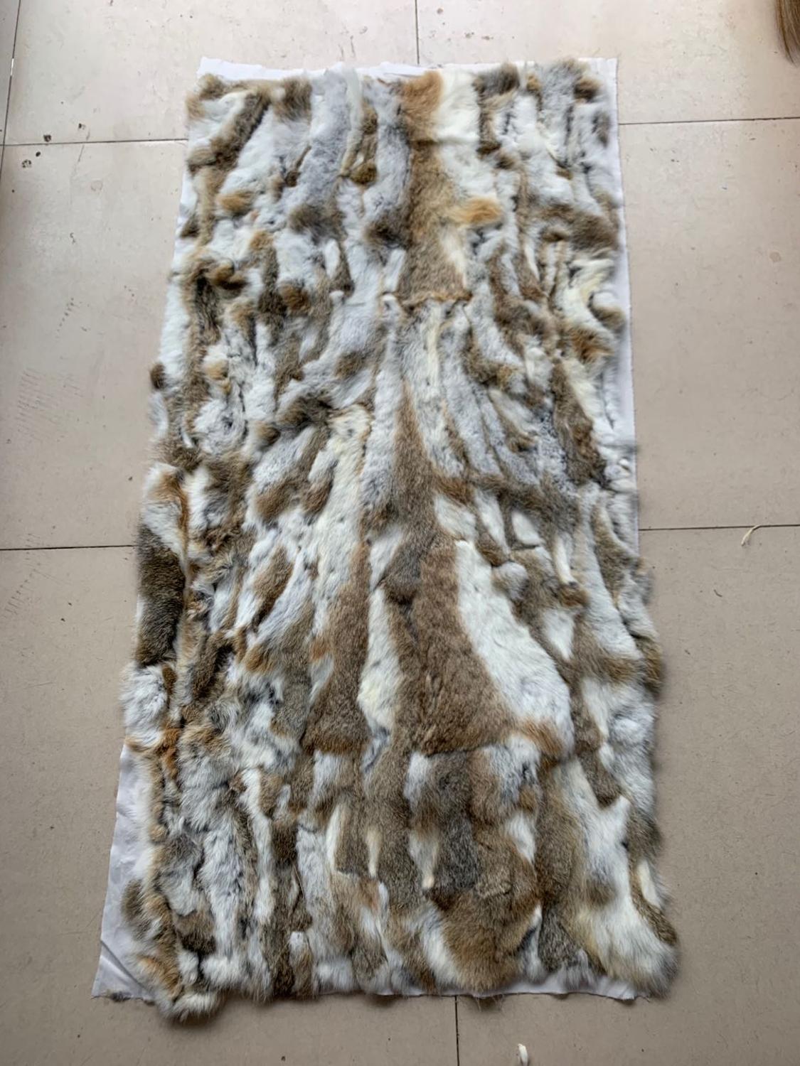 Rabbit Winter Fur Blankets Rabbit Fur Patchwork Mattress Clothing Furniture Bed Blankets