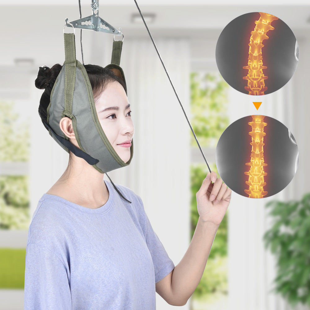 Portable neck brace with hook