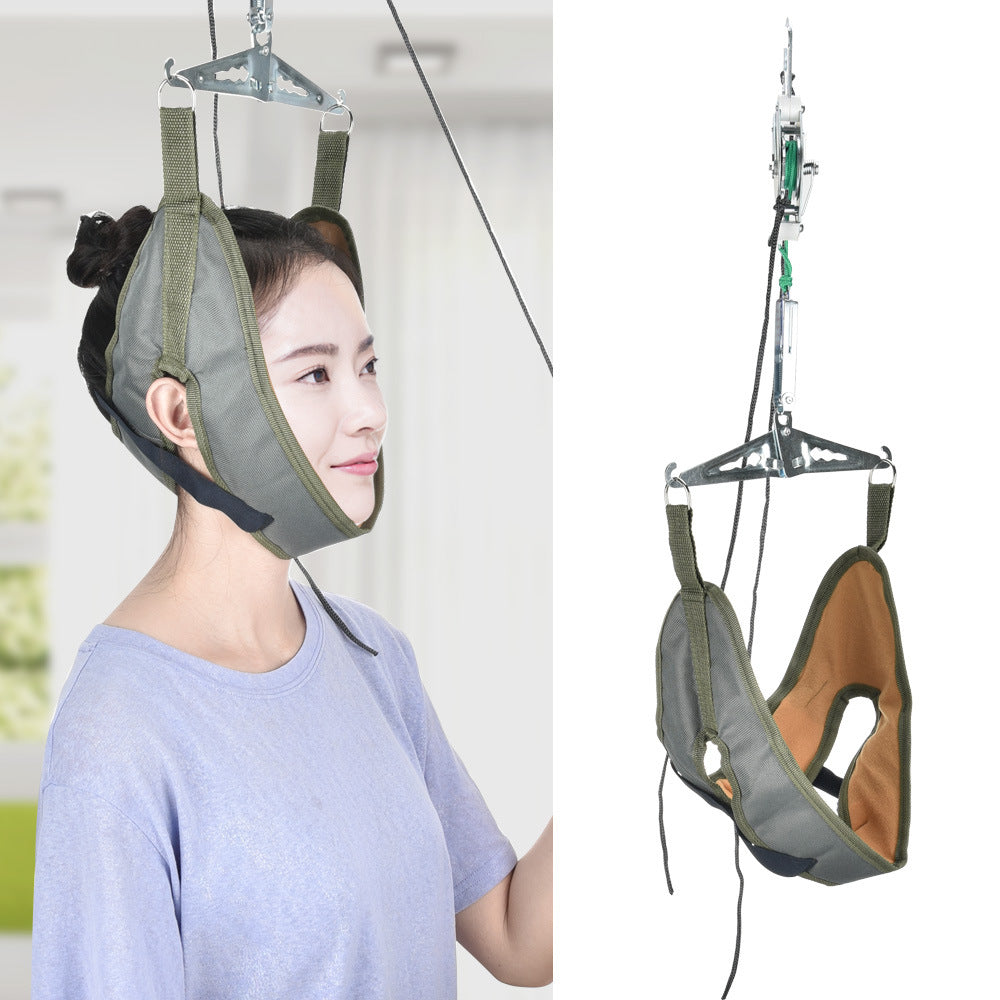 Portable neck brace with hook