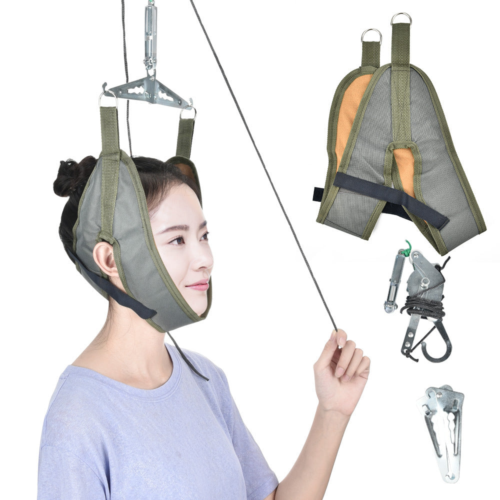 Portable neck brace with hook