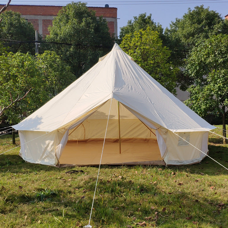 Outdoor Canvas Camping Tent Oxford Cloth Against Heavy Rain To Keep Warm